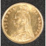 AN 1887 VICTORIA JUBILEE HALF SOVEREIGN.