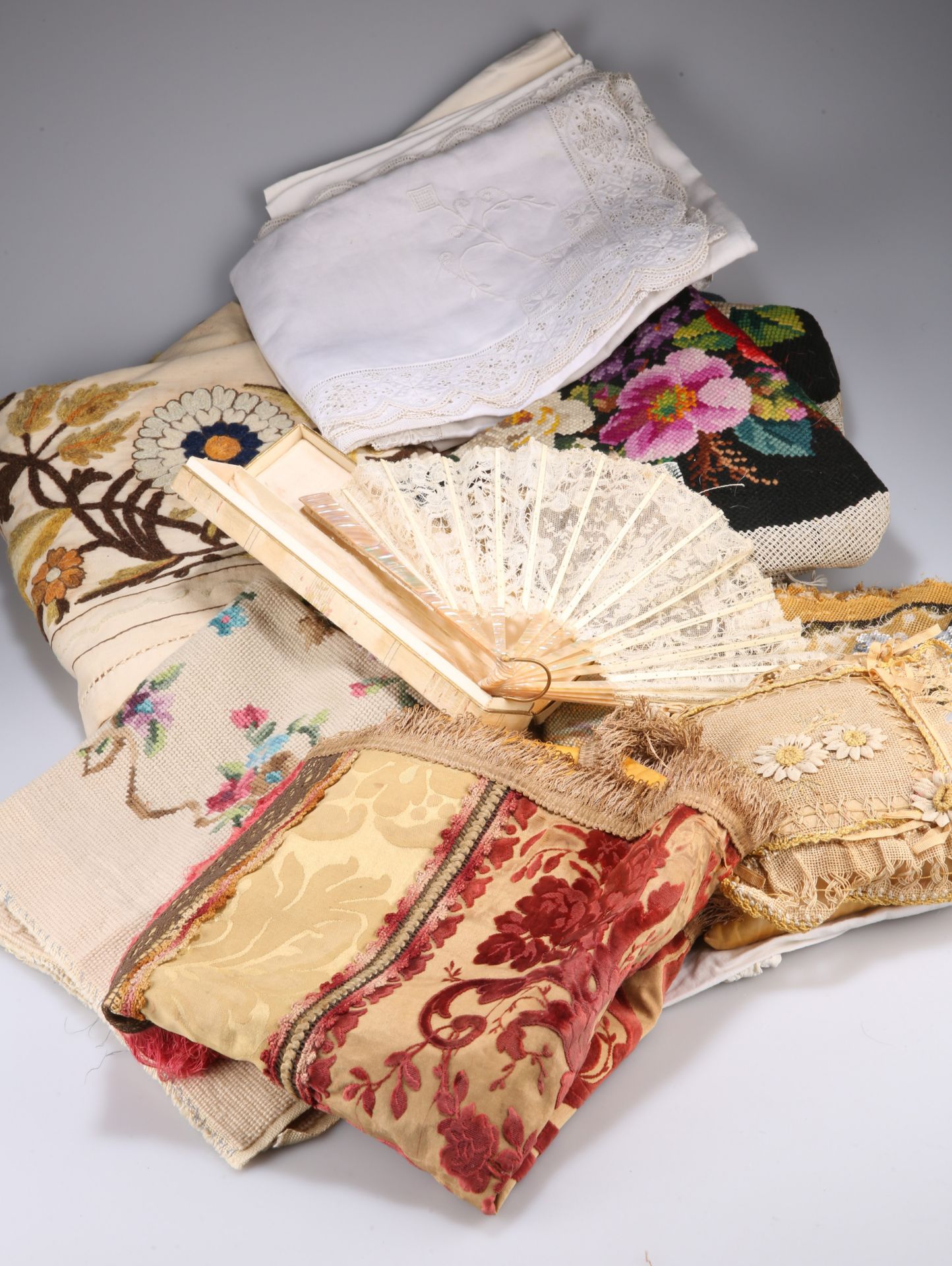 A COLLECTION OF 19TH CENTURY AND LATER TEXTILES