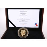 A 2018 JERSEY GOLD PROOF FIVE POUND COIN, "THE 2018 REMEMBRANCE POPPY COIN", no. 100/100, boxed with