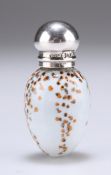 A LATE VICTORIAN SILVER-MOUNTED CERAMIC NOVELTY SCENT BOTTLE, by William Oliver, Birmingham 1891, in