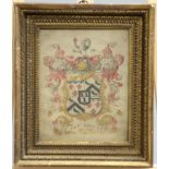 ~ A WATERCOLOUR OF THE ARMS OF JOHN EDWARDS (1745-1819) OF WHITHILL, LATER TO BE KNOWN AS NORTHOWRAM
