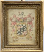 ~ A WATERCOLOUR OF THE ARMS OF JOHN EDWARDS (1745-1819) OF WHITHILL, LATER TO BE KNOWN AS NORTHOWRAM