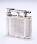 ALFRED DUNHILL AN ART DECO SILVER-PLATED FAUX CIGARETTE LIGHTER MINAUDIERE, in the shape of a