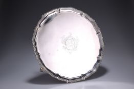A GEORGE III SILVER SALVER, by Richard Rugg I, London 1772, of large proportions with pie crust