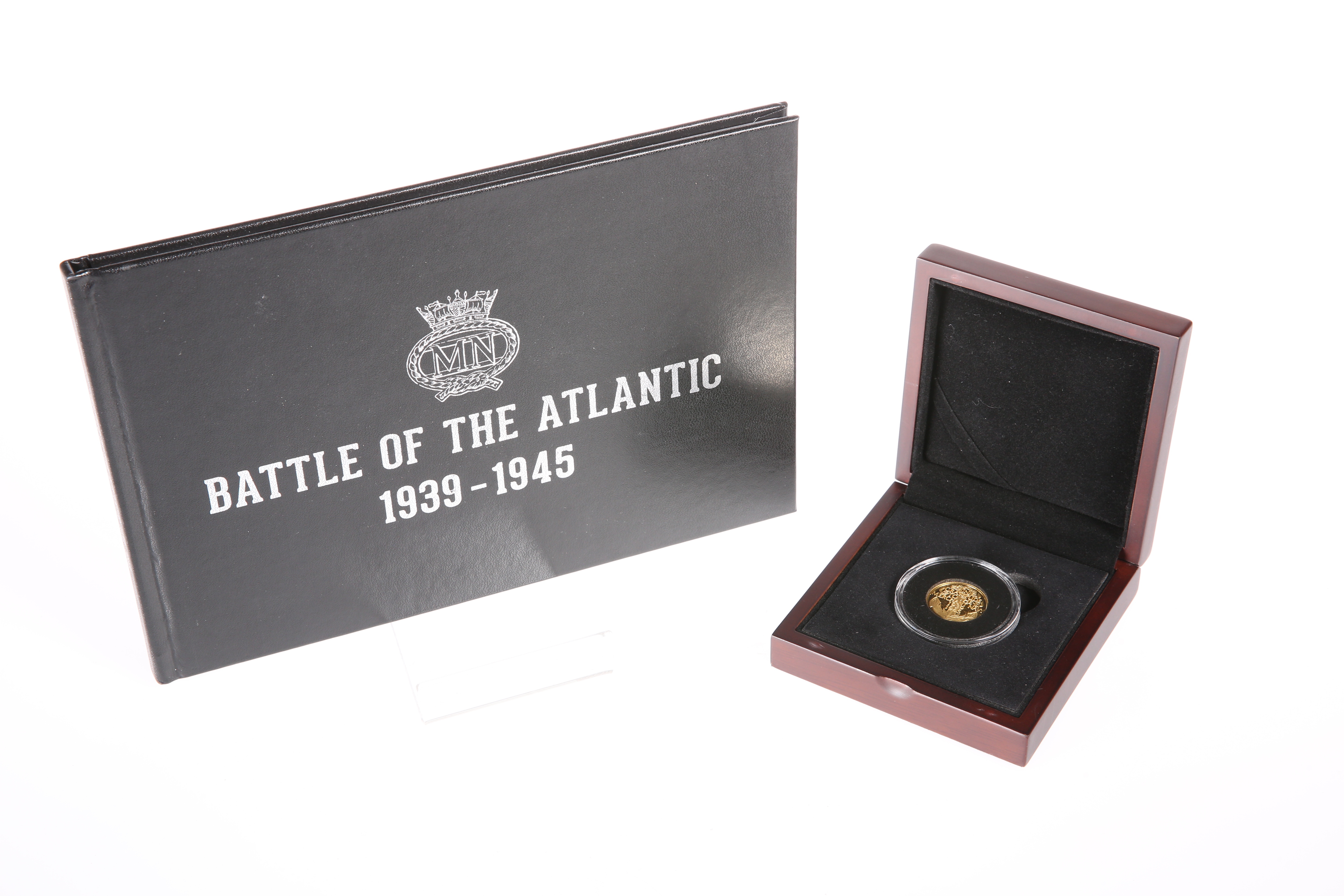 A GOLD PROOF QUARTER CROWN, "IN GRATITUDE TO THE MERCHANT NAVY 1939-1945", boxed, with certificate - Image 3 of 3