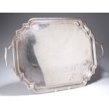 ~ A LARGE GEORGE V SILVER TWO-HANDLED TRAY, by Goldsmiths & Silversmiths Co Ltd, London 1922,