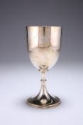 ^ A VICTORIAN SILVER GOBLET, by Walter & John Barnard, London 1889, with beaded collars to the