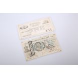 TWO 19TH CENTURY BANK NOTES, the first Norwich & Swaffham Bank, Ten Pounds, 1824, no. 778,