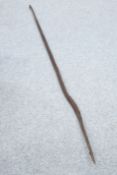 TRIBAL: A LARGE BOW, possibly South Sea Islands. 207.5cm