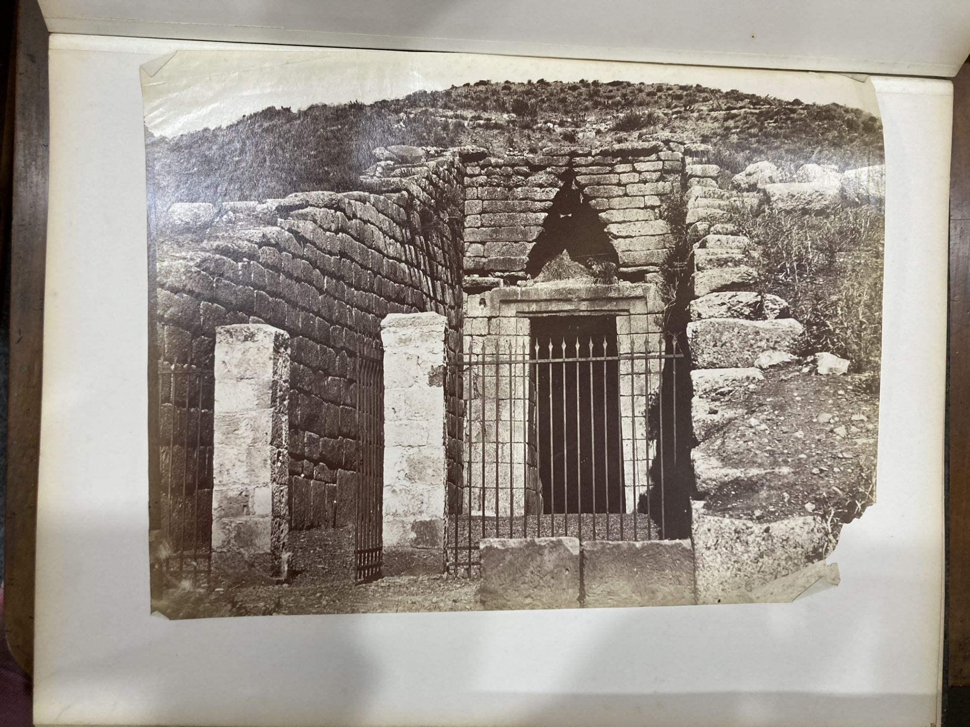 A 19TH CENTURY PHOTOGRAPH ALBUM, containing black and white photographs of antiquities, stamped to - Bild 6 aus 10