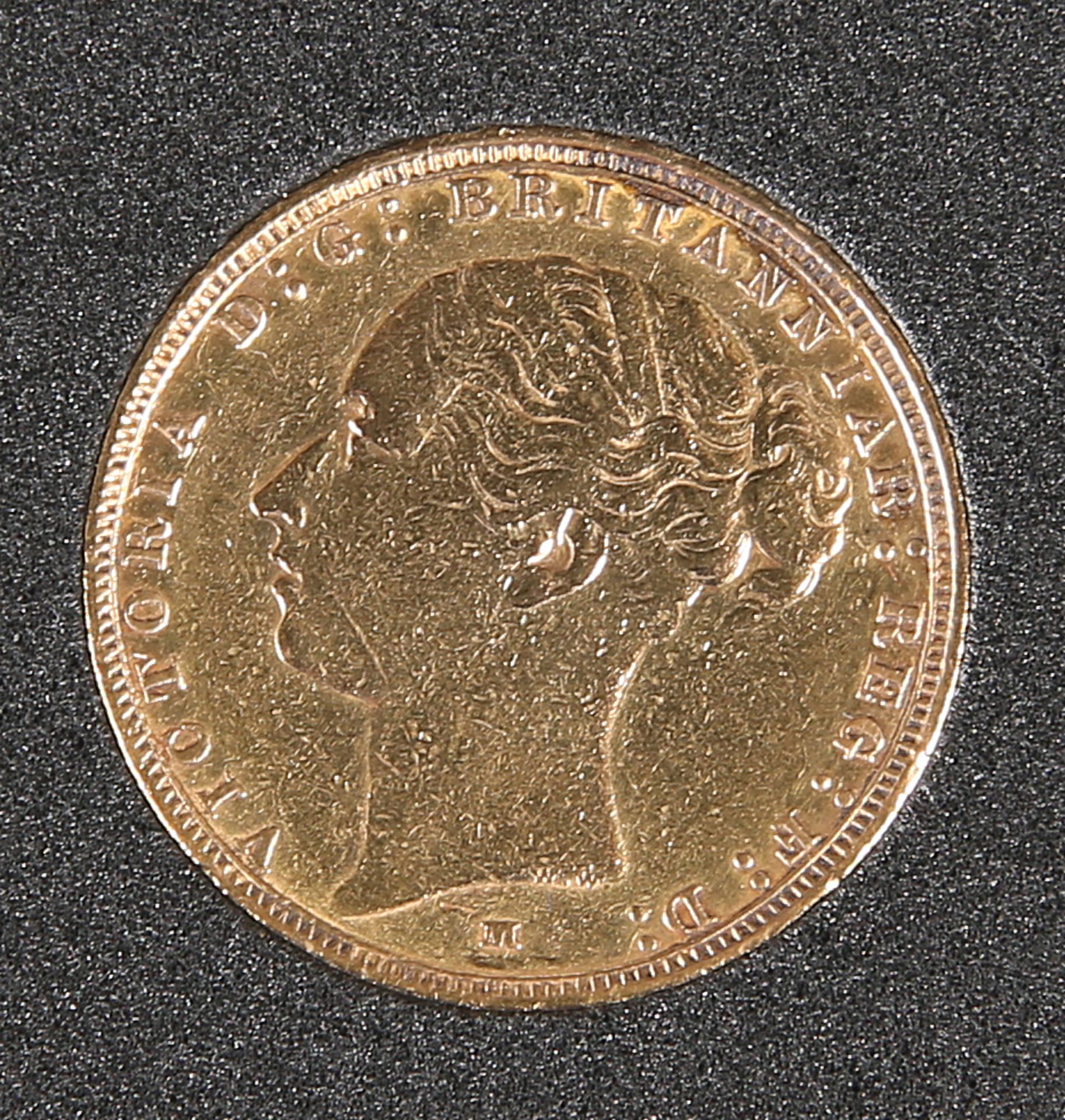 AN 1885 FULL SOVEREIGN, Melbourne Mint.