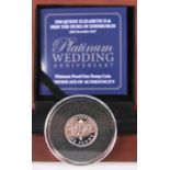 A 2017 PLATINUM PROOF ONE PENNY COIN, "HM QUEEN ELIZABETH II & HRH THE DUKE OF EDINBURGH PLATINUM