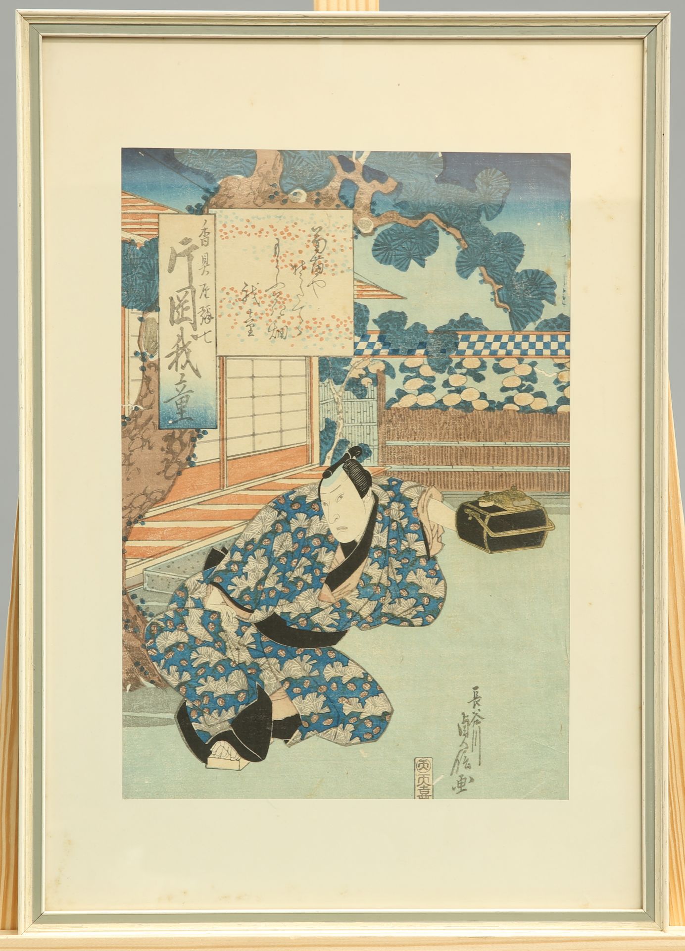 THREE JAPANESE WOODBLOCK PRINTS, including "Oban" by Hasegawa Sadanobu and "Chuban", unsigned. (3) - Bild 2 aus 3