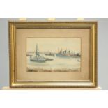 ELVA JOAN BLACKER (1908-1984), BOATS, signed and dated 1933 lower right, watercolour, framed. 18cm