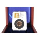 A 2013 ST GEORGE'S DAY FULL SOVEREIGN, in DateStamp capsule dated 23 Apr 2013, in wooden