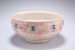 A ROYAL DOULTON STONEWARE BOWL, EARLY 20TH CENTURY, circular, mottled glaze, impressed and incised