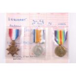 A WWI MEDAL TRIO, 16665 Andrew Urquhart Scots Rifles, sold with a copy of documents.