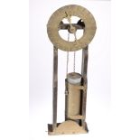 ~ A 17TH CENTURY STYLE BRASS 'CLEPSYDRA' WATER CLOCK, with 10-inch engraved brass dial, to the