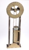 ~ A 17TH CENTURY STYLE BRASS 'CLEPSYDRA' WATER CLOCK, with 10-inch engraved brass dial, to the