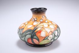 A MOORCROFT 'LILY OF THE VALLEY' VASE, by Emma Bossons, 2000, ltd. ed. no. 296/500, painted and
