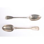 ~ A PAIR OF VICTORIAN SILVER BASTING SPOONS, by George Adams, London 1857, Fiddle and Thread