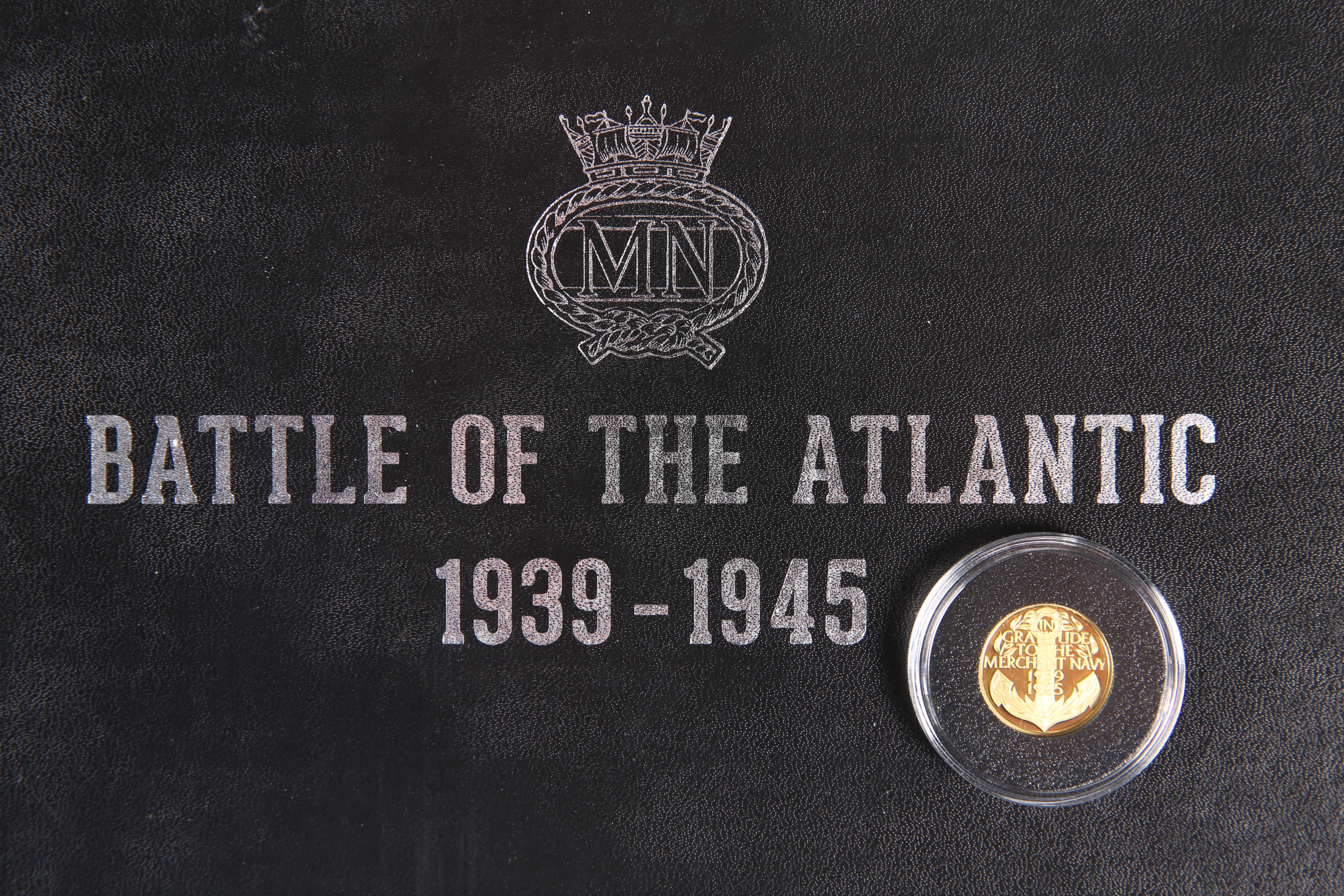 A GOLD PROOF QUARTER CROWN, "IN GRATITUDE TO THE MERCHANT NAVY 1939-1945", boxed, with certificate - Image 2 of 3