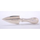 A CONTEMPORARY SILVER LETTER OPENER, by Grant MacDonald, London 2012, the arrow shaped blade with