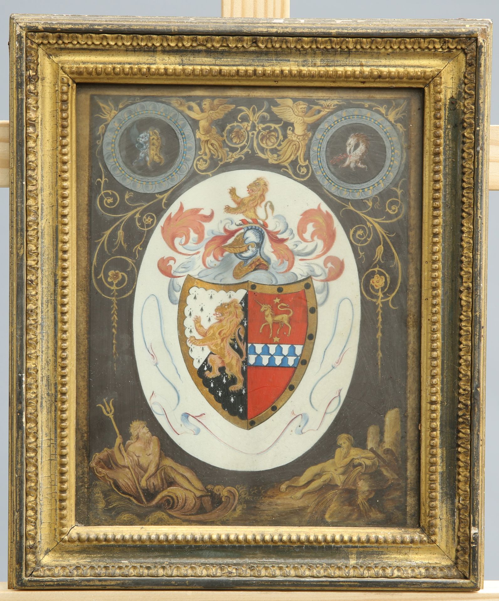 ~ A WATERCOLOUR OF THE ARMS OF JOHN EDWARDS (1745-1819) OF WHITHILL, LATER TO BE KNOWN AS NORTHOWRAM - Image 2 of 2