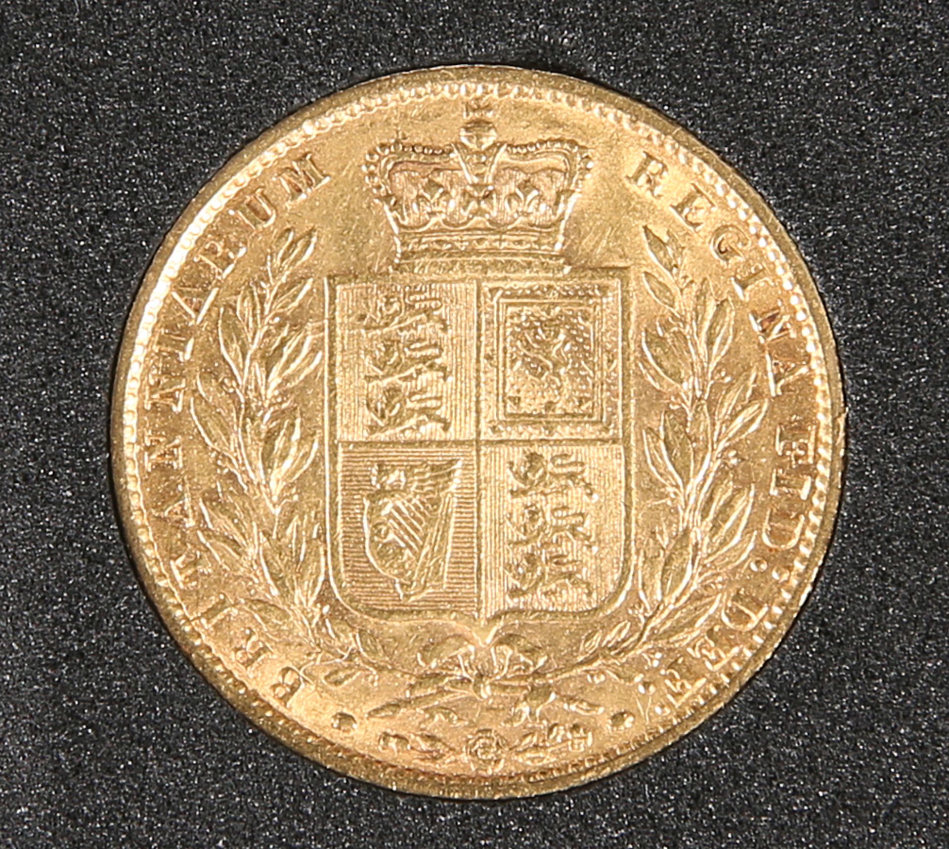 AN 1858 FULL SOVEREIGN. - Bild 2 aus 2