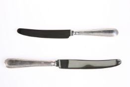 A SET OF SILVER-HANDLED TABLE AND DESSERT KNIVES, by William Yates Ltd, Sheffield, various dates,