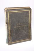A 19TH CENTURY PHOTOGRAPH ALBUM, containing black and white photographs of antiquities, stamped to