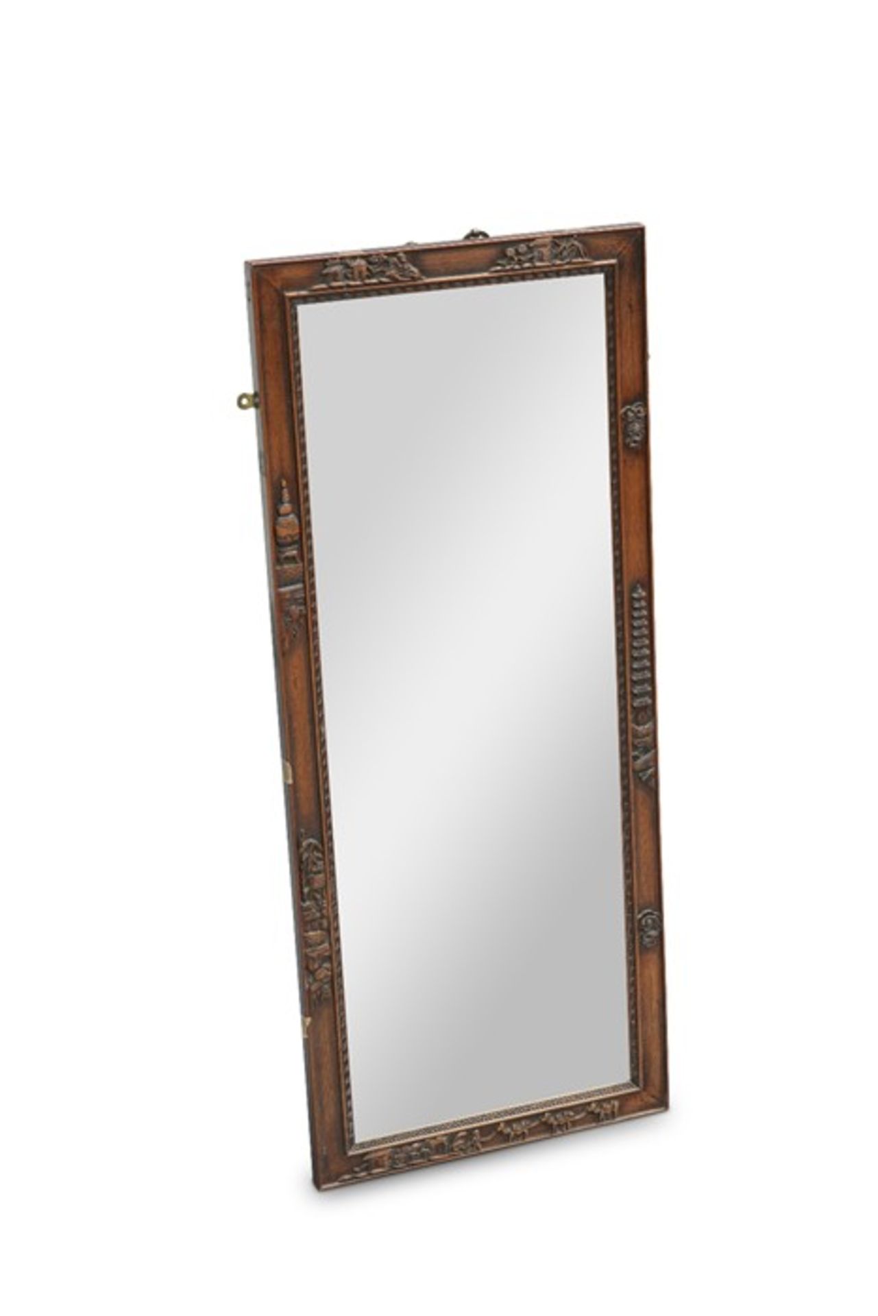 A CHINESE HARDWOOD MIRROR, EARLY 20TH CENTURY