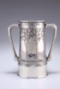 DAVID VEASEY FOR LIBERTY & CO A TUDRIC PEWTER LOVING CUP, no. 010, of two-handled tapering