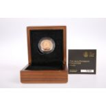 2013 22 CARAT GOLD FULL SOVEREIGN, limited edition, in plastic capsule with certificate numbered