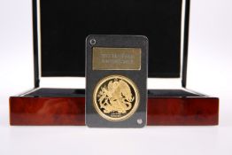 A 2017 ISLE OF MAN 1OZ GOLD ANGEL, in plastic capsule, presentation box and outer card box.