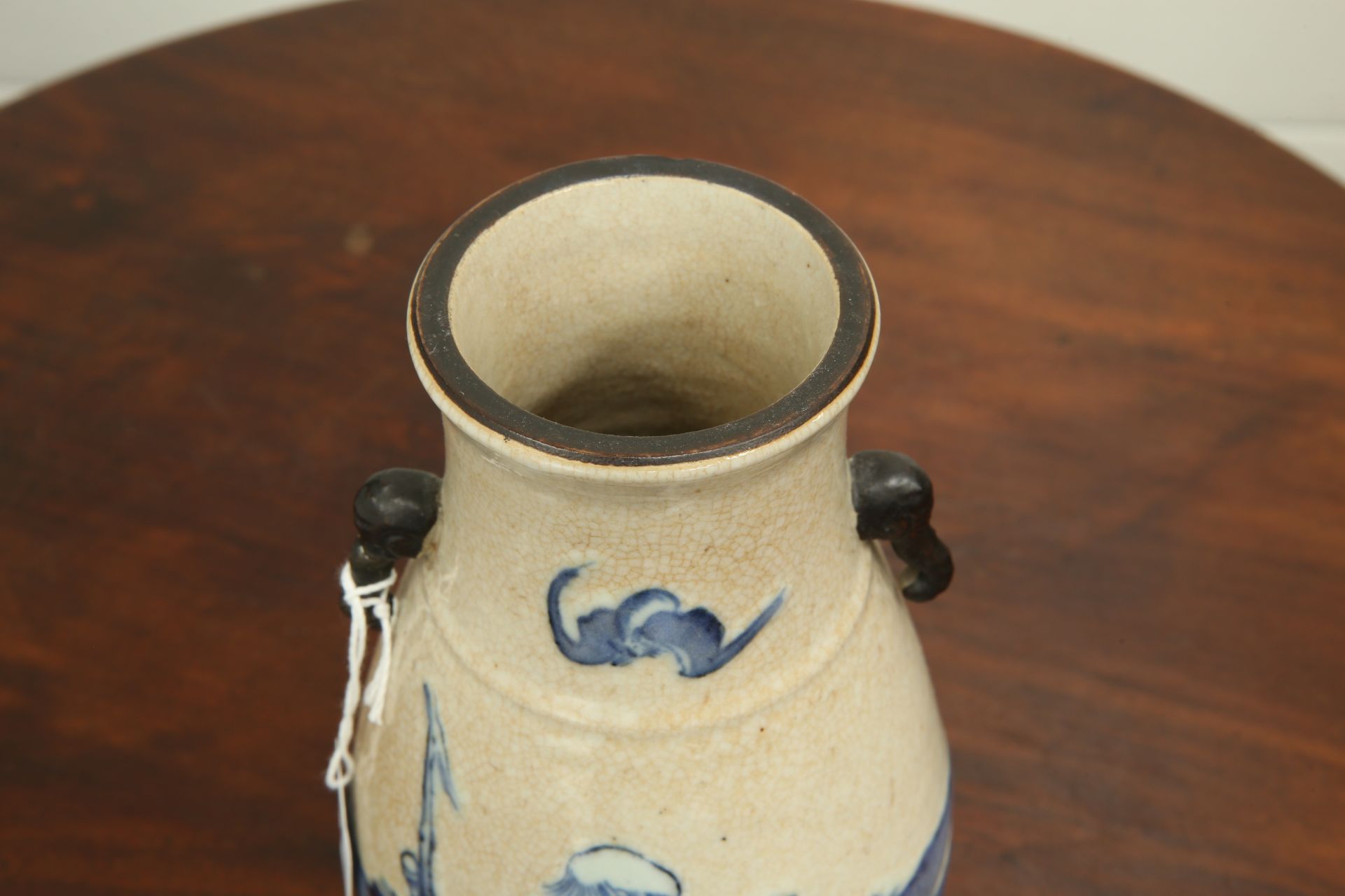 A GROUP OF CHINESE PORCELAIN, including a yellow ground censer, four saucers, a blue and white - Bild 4 aus 9