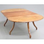 AN EARLY 19TH CENTURY MAHOGANY DINING TABLE, possibly Scottish, the D-ends with moulded top and
