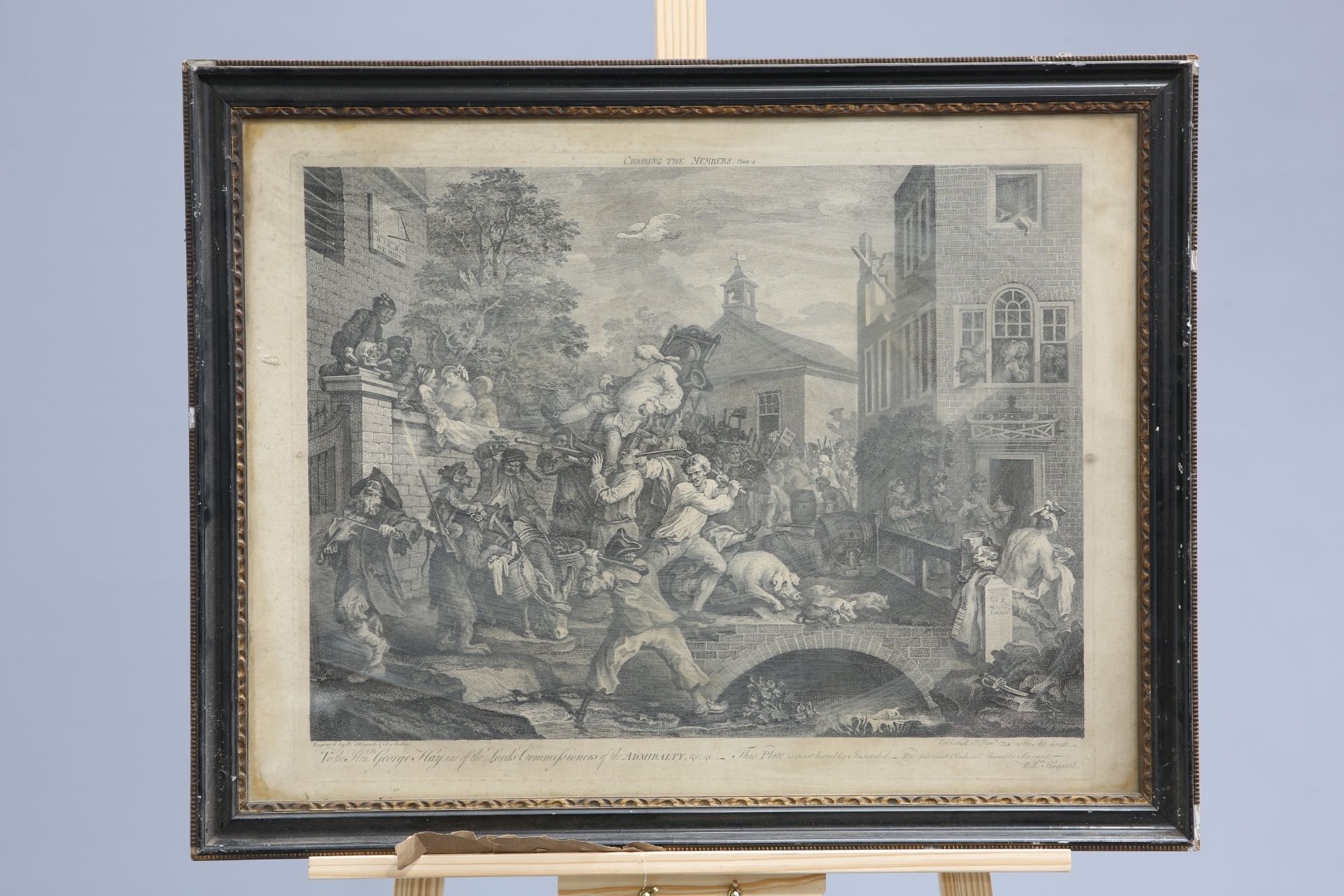 ~ WILLIAM HOGARTH, "AN ELECTION ENTERTAINMENT, PLATE 1", "CANVASSING FOR VOTES, PLATE III", " - Bild 4 aus 4