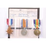 A WWI MEDAL TRIO, 7483 Frederick C. Wilson, West Yorkshire Regiment, sold with a copy of documents.