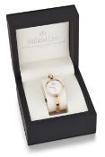 A LADY'S MICHEL HERBELIN BANGLE WATCH