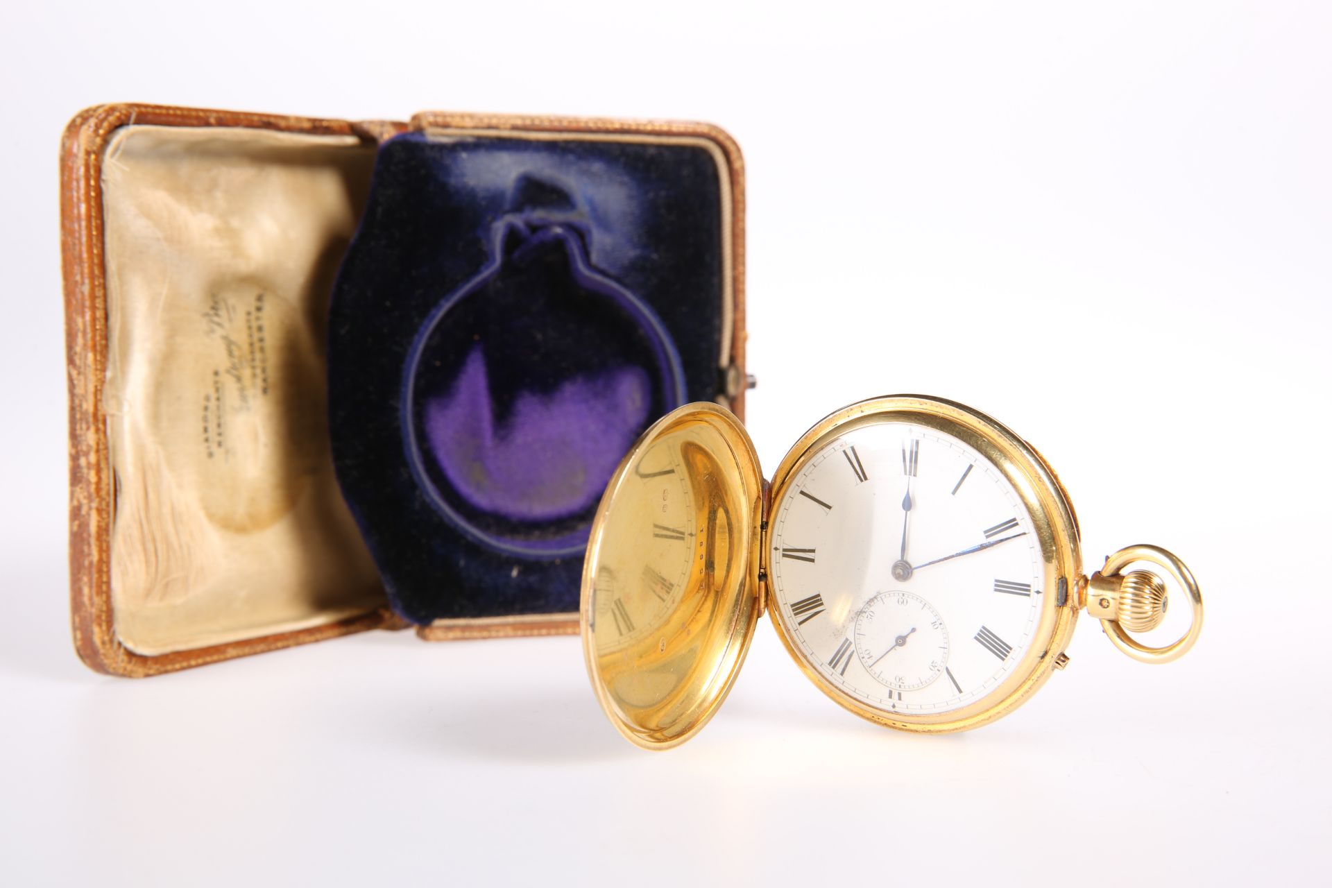 A VICTORIAN 18 CARAT GOLD HUNTER POCKET WATCH, the case by John Yardley, London 1866, the white - Image 2 of 4