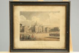 ~ A COLLECTION OF TOPOGRAPHICAL PRINTS, including "Mounting Guard" and "Queen's Palace" after Bluck,