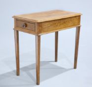AN ARTS AND CRAFTS OAK CAMPAIGN OCCASIONAL TABLE, IN COTSWOLD SCHOOL STYLE, CIRCA 1900, the