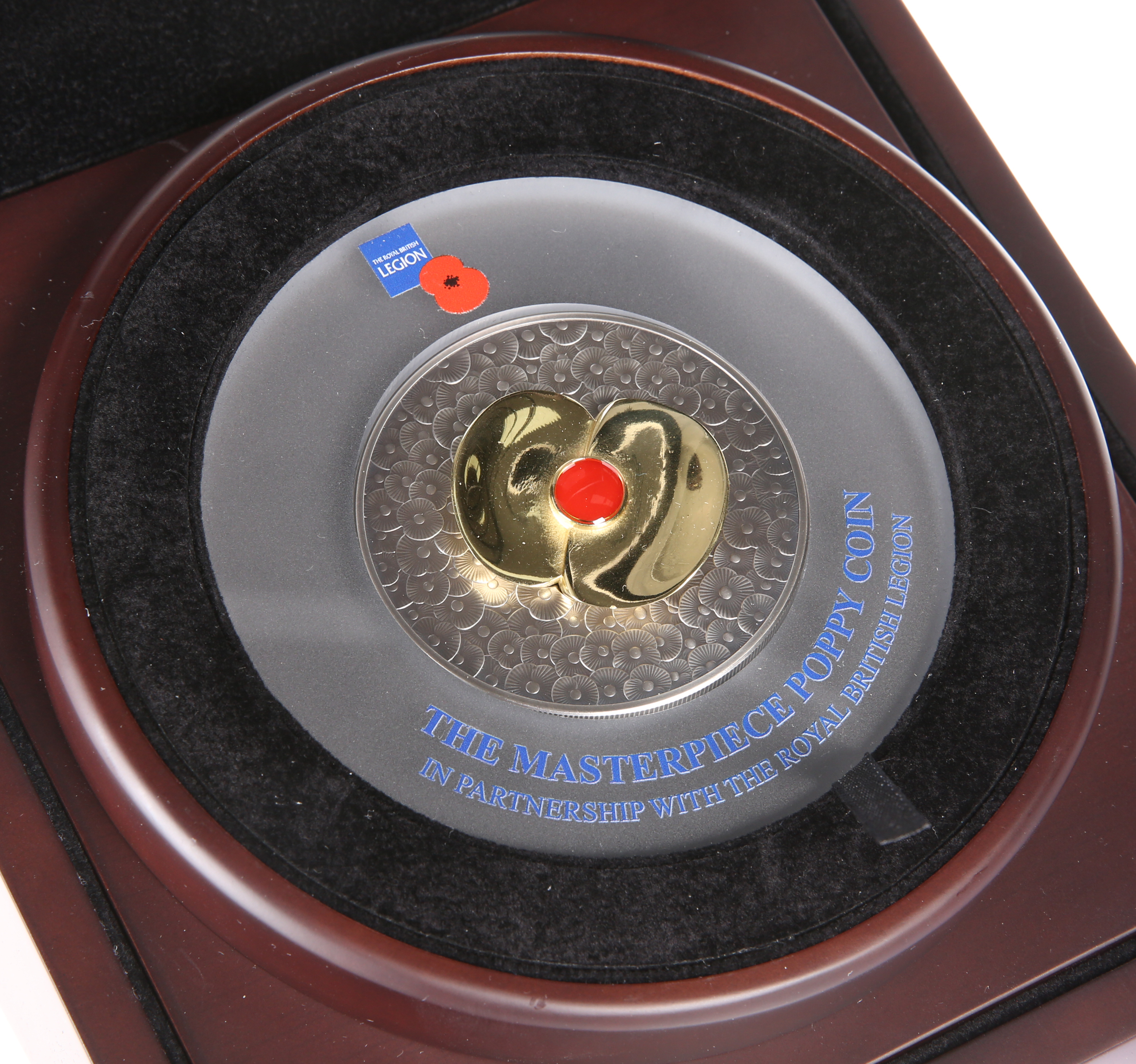 A WESTMINSTER LIMITED EDITION TEN POUND SILVER PROOF, "MASTERPIECE POPPY COIN", Jersey, from an