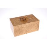 ROBERT THOMPSON OF KILBURN A MOUSEMAN OAK TRINKET BOX, rectangular, adzed, carved mouse signature to