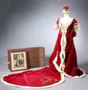 ~ THE CORONATION ROBES OF THE COUNTESS OF GUILFORD by Ede, Son & Ravenscroft, crimson velvet trimmed