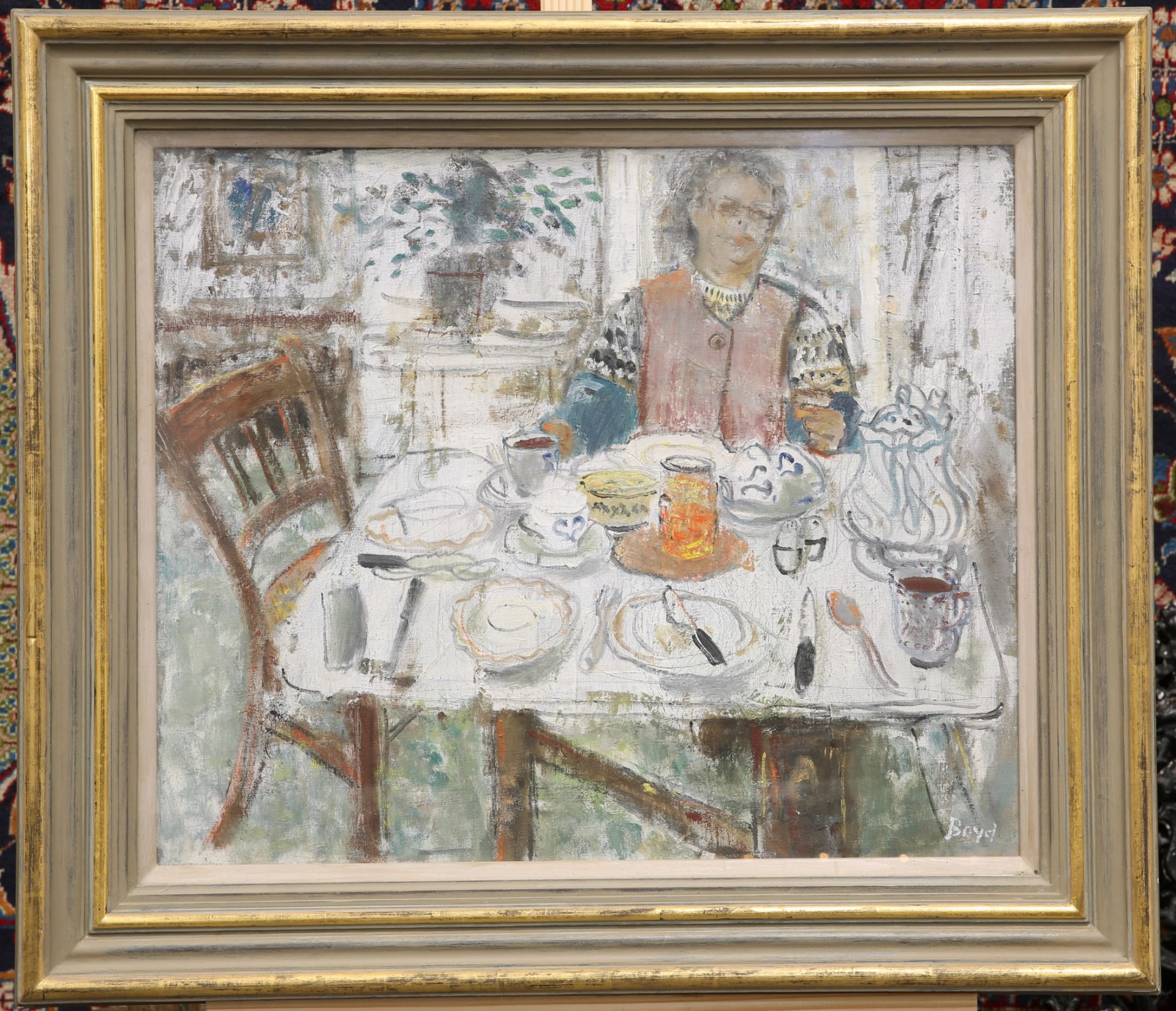 JOHN G. BOYD (SCOTTISH, 1940-2001), "BREAKFAST TIME", signed lower right, The Contemporary Fine - Image 2 of 2