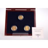 THREE FRENCH GOLD COINS, comprising 1877 twenty francs, 1901 ten francs and 1909 twenty francs. (3)