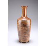 A MARTIN BROTHERS STONEWARE VASE, of shouldered ovoid form with slender trumpet neck, incised with
