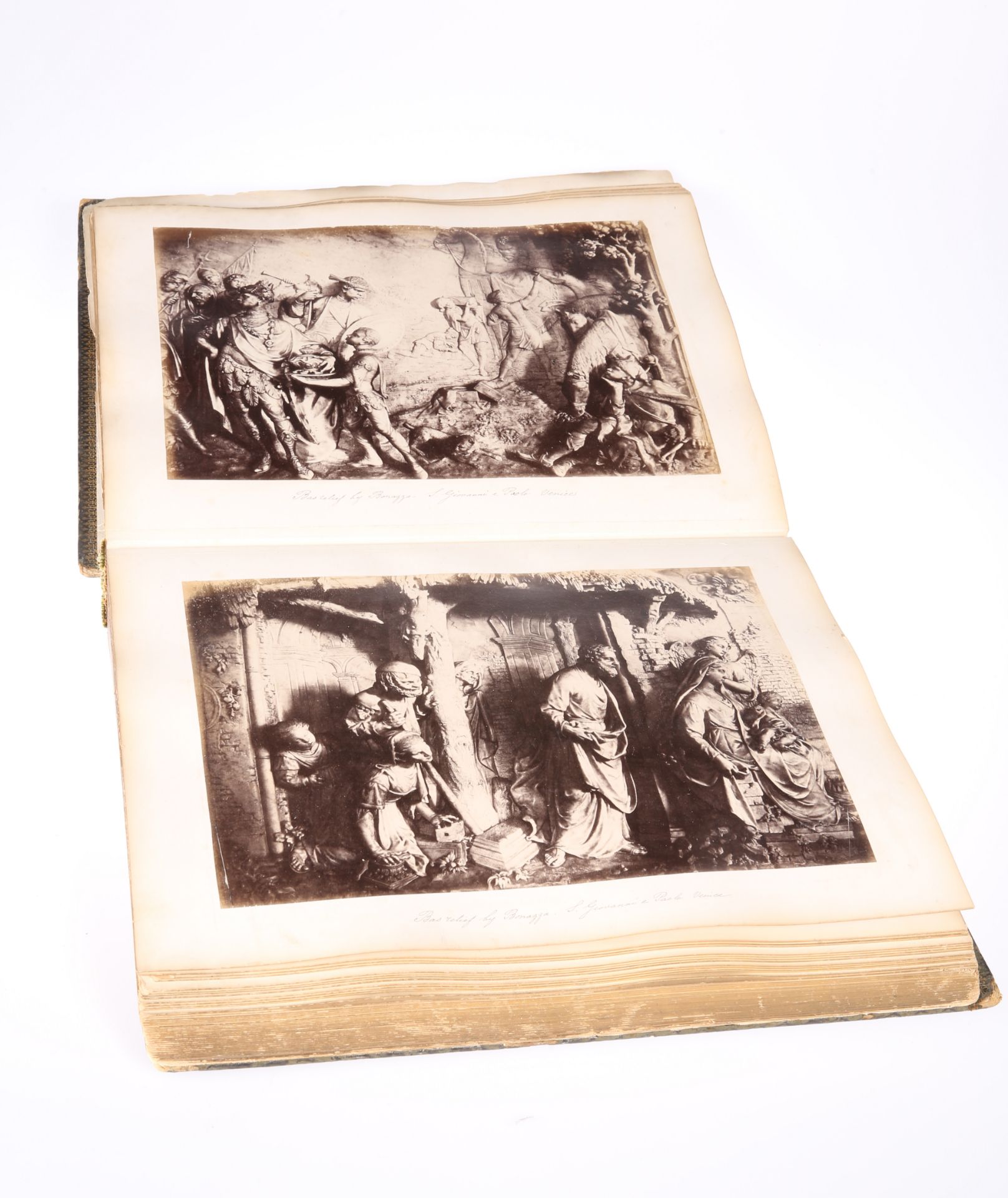 A 19TH CENTURY PHOTOGRAPH ALBUM, containing black and white photographs of antiquities, stamped to - Bild 2 aus 10
